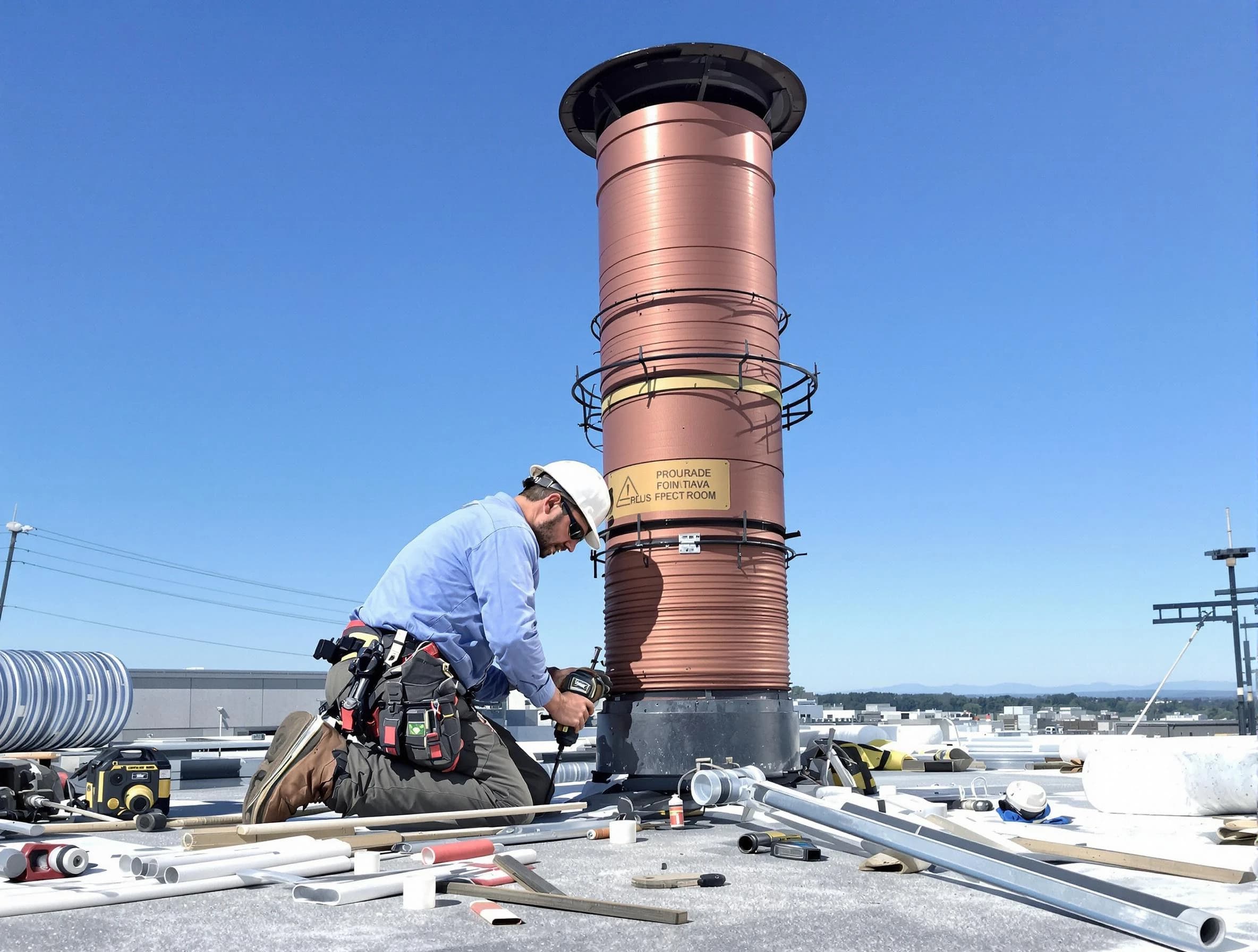 Installed chimney liner by Watertown Town Chimney Sweep in Watertown Town, MA