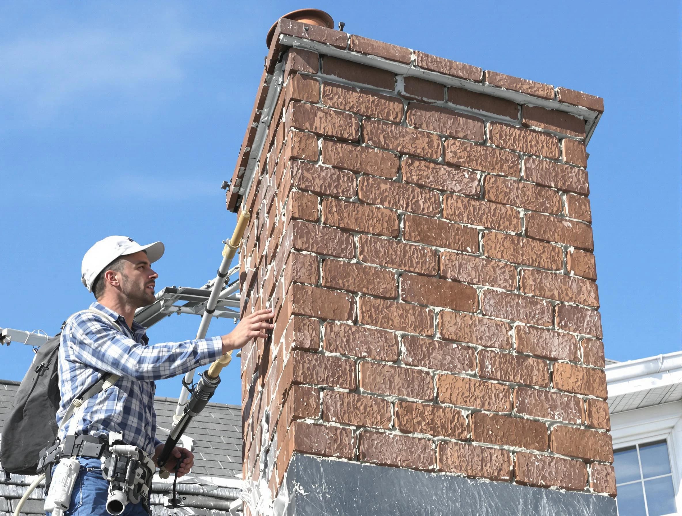 Brickwork for a chimney rebuild by Watertown Town Chimney Sweep in Watertown Town, MA