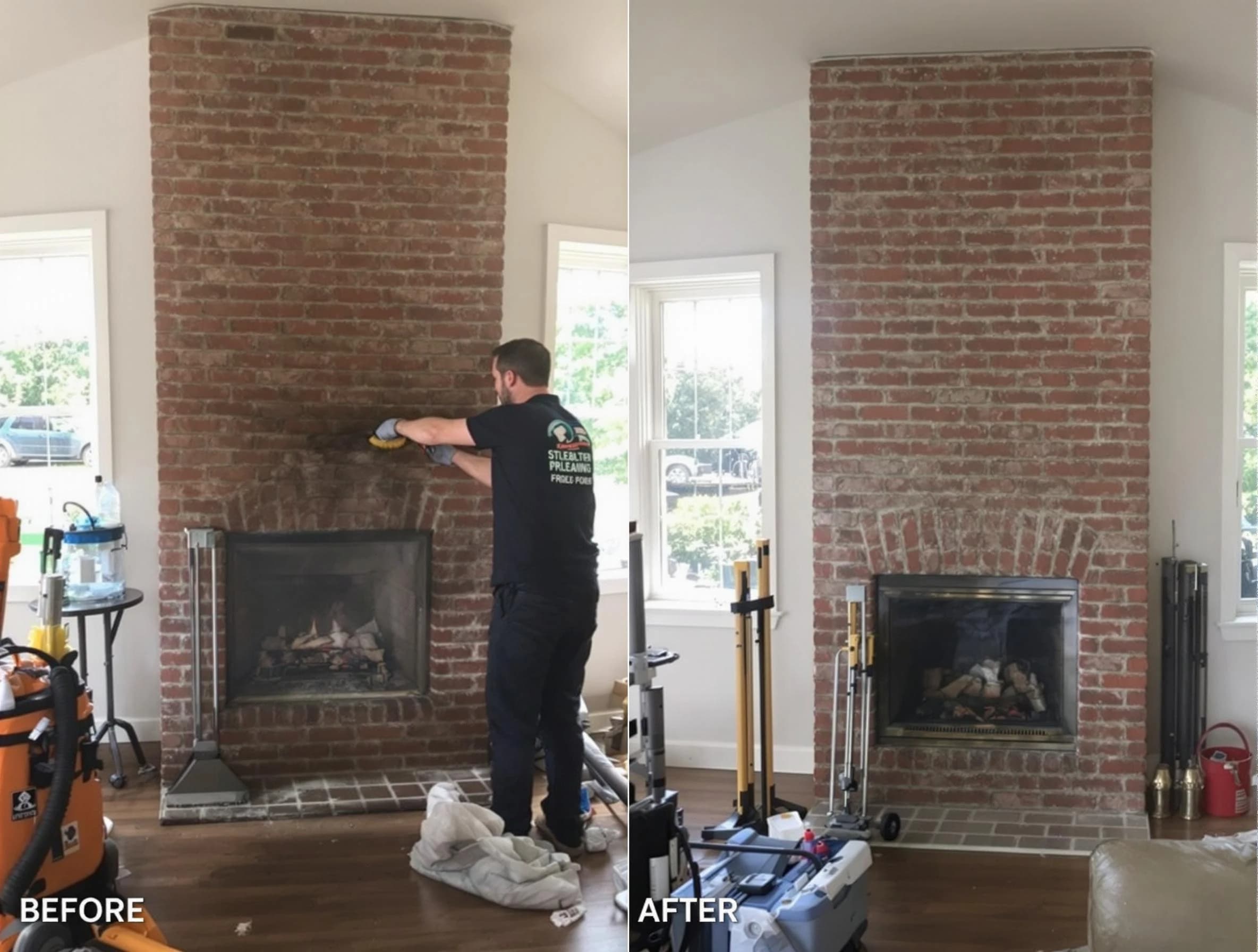 Finished chimney sweeping service by Watertown Town Chimney Sweep in Watertown Town, MA
