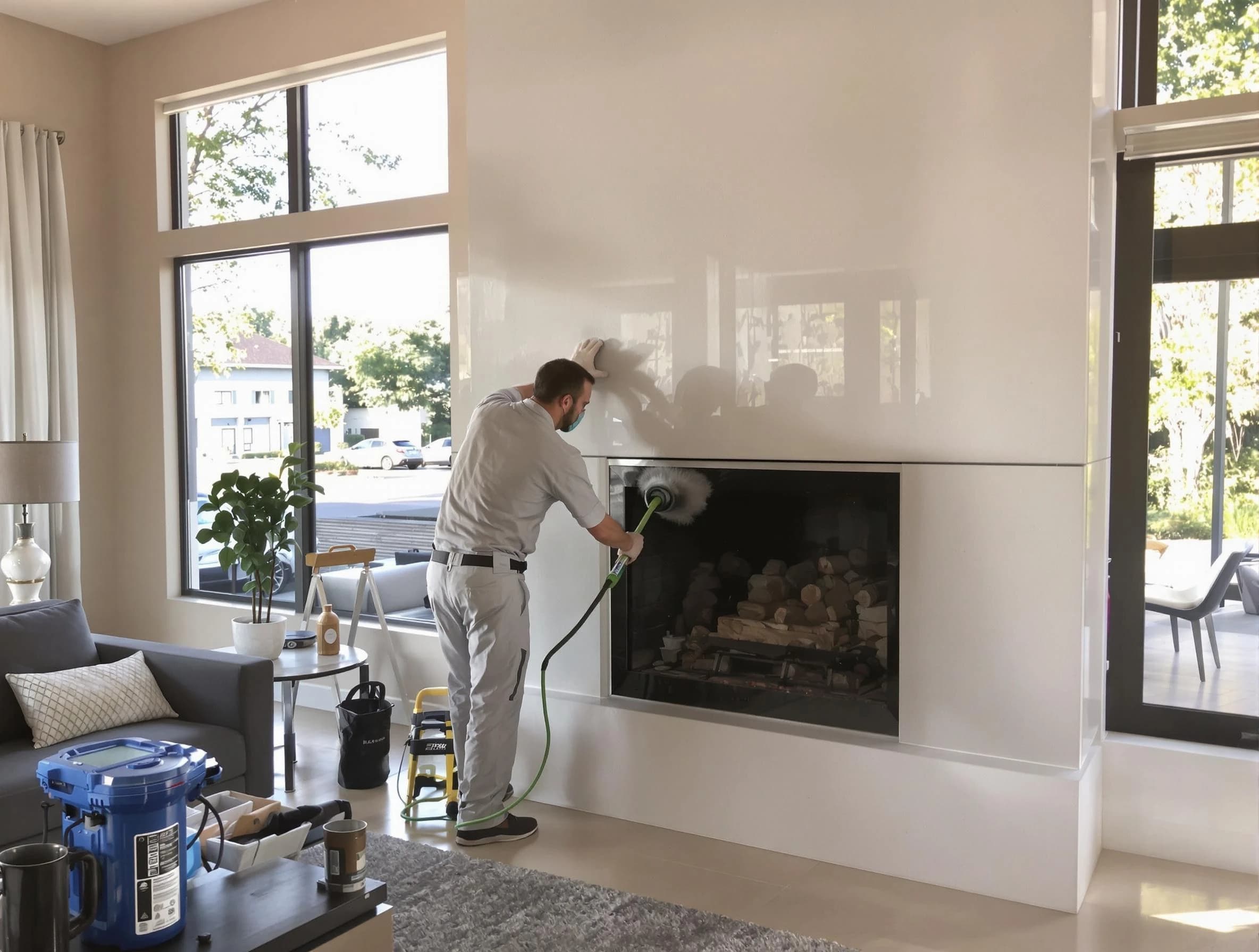 Watertown Town Chimney Sweep performing thorough soot removal in Watertown Town, MA