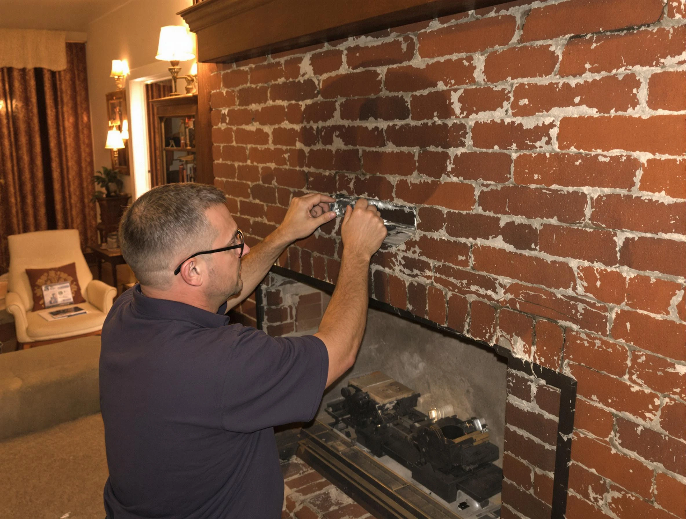Watertown Town Chimney Sweep expert fixing a fireplace in Watertown Town, MA